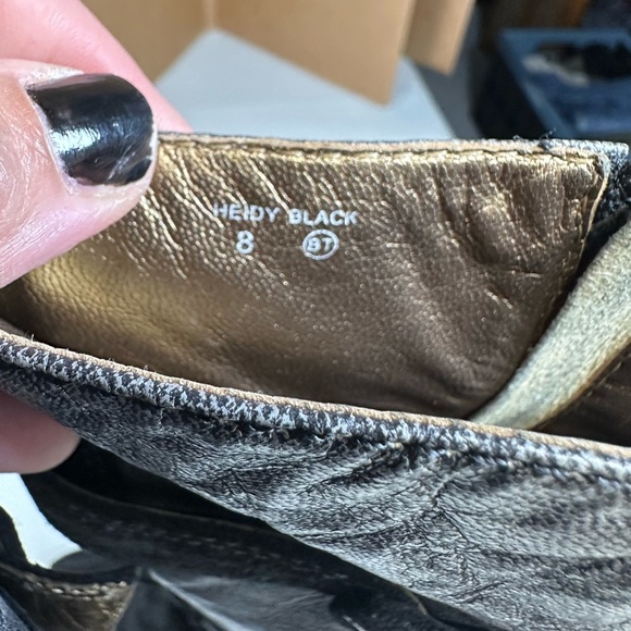 Donald J. Pliner Heidy Black Leather & Suede Wedge Boots Sz 8 - Picture 6 of 7